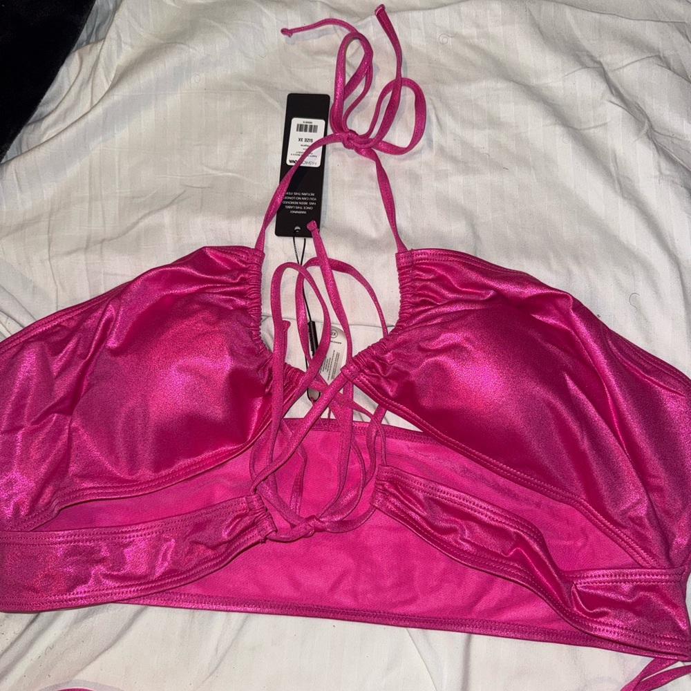 Fashion Nova Hot Pink Swimwear Set - Picture 3 of 8